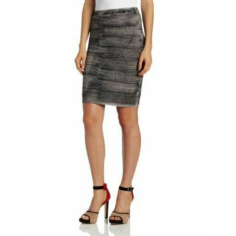 NEW Bailey 44 Pencil Skirt Brown Gray Hand Dyed Rosetta Stone Size XS Stretch